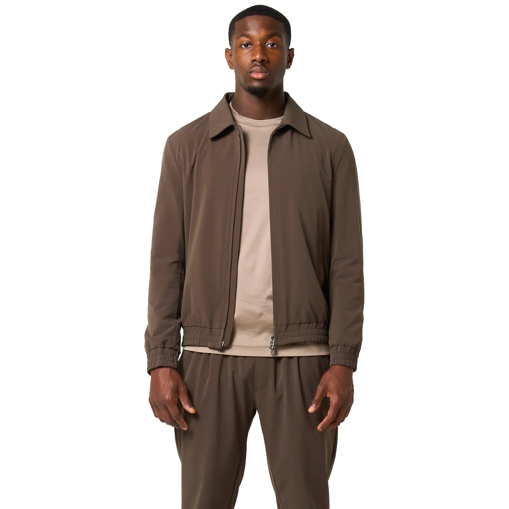 Front View of Loiano Tech Khaki Jacket